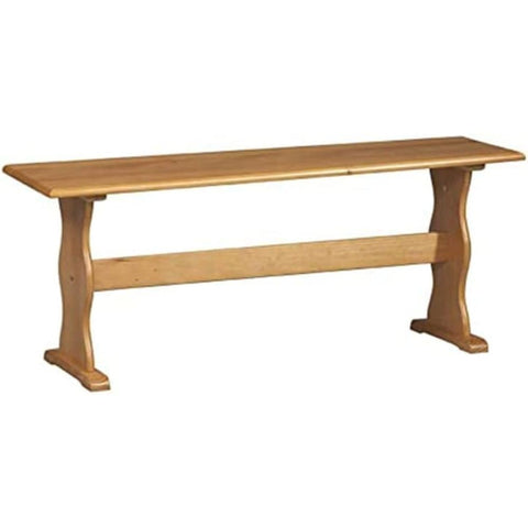 Oakestry Solid Wood Dining Bench Natural Edge Kitchen Nook Rustic Pine Wooden Slab Bench Brown Farmhouse Style Entryway Seating Chelsea Beach Set Handmade Furniture
