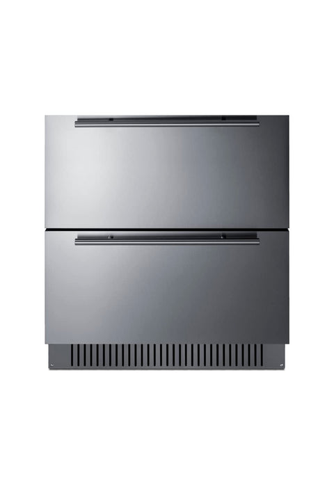 Summit 30” Two Drawer Refrigerator, Outdoor Drawer Refrigerator, 5.42 cu.ft. Capacity, ADA Compliant, Stainless Steel, Panel Ready Capable*- SPR3032DADA (*Panels not included)