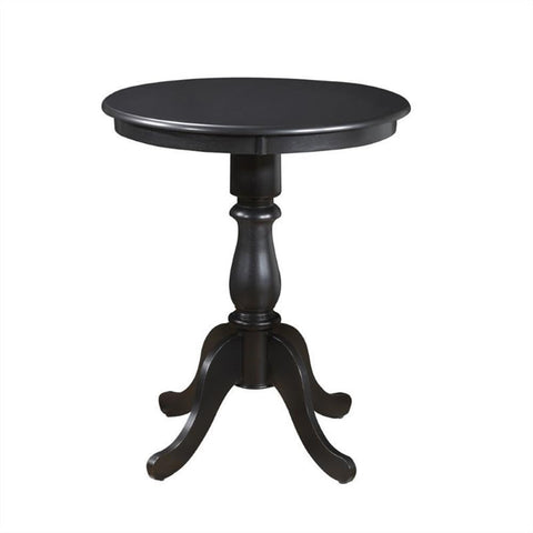 Carolina Chair & Table Farview Round Bar Table – Wooden Top with Carved Legs, Pedestal Table - Seat 2-4 Person Classic American Style Accent Furniture for Kitchen or Dining Room (Antique Black, 30")