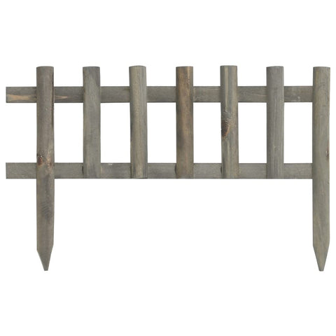 vidaXL Firwood Lawn Edgings, 10-Pack - Weather-, No Assembly Required, Connectable Panels, ic Gray Finish - Perfect for Garden Decor