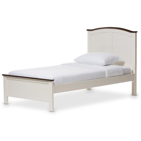 Baxton Studio Harry Twin Platform Bed in Butter Milk