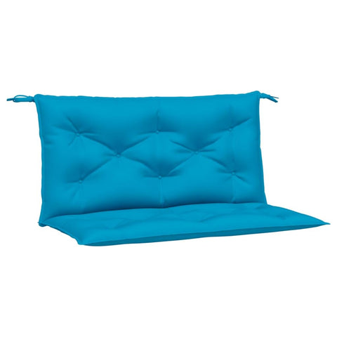 vidaXL Rectangular Garden Bench Cushion Set 39.4x19.7x2.8 in Light Blue Water Resistant Oxford Fabric Outdoor Furniture Patio Seat Pad Modern