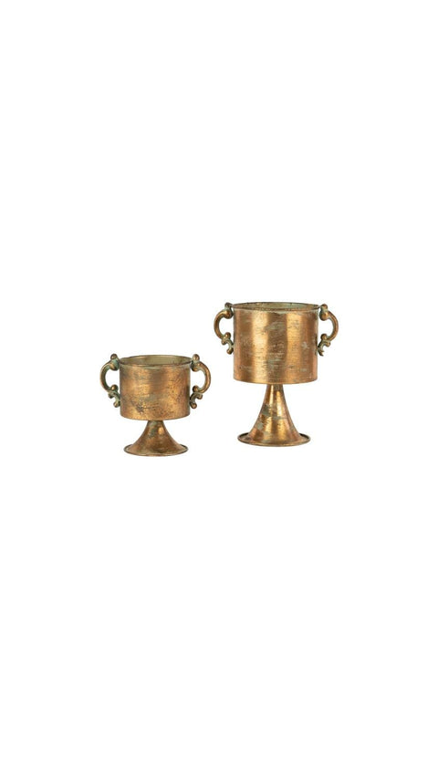 Kalalou CMNQ1088 Transitional Planter in Bronze/Dark Finish, 8.00 inches