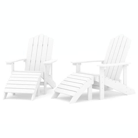 vidaXL Garden Chair White HDPE (High Density Polyethylene), Steel Standard