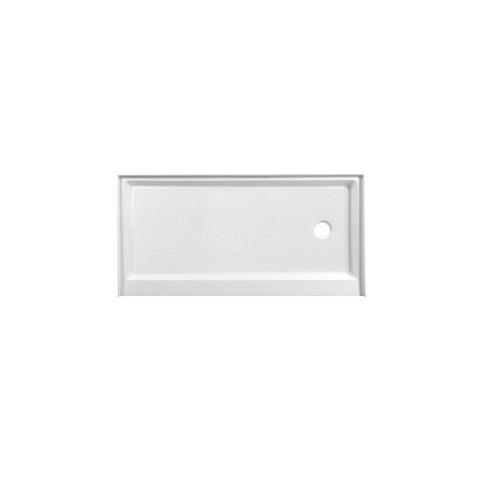Elegant Kitchen and Bath Laredo 60x30" Plastic Shower Tray Right Drain in White