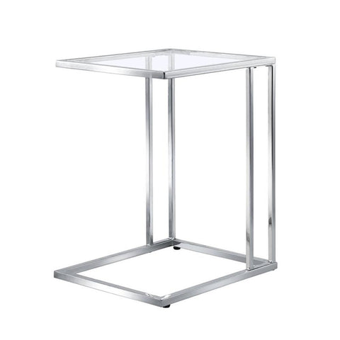 Carolina Classic Provenzano Glass Top C Table in Chrome