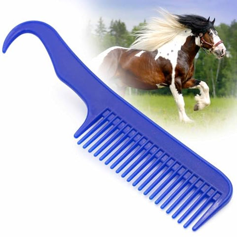 Jeffers Equine Mane & Tail Comb with Hoof Pick for Horses, 8.5 Inch - Durable Plastic Horse Grooming Tool, Compact Design for Easy Storage for Equestrian, Multi-Functional Use
