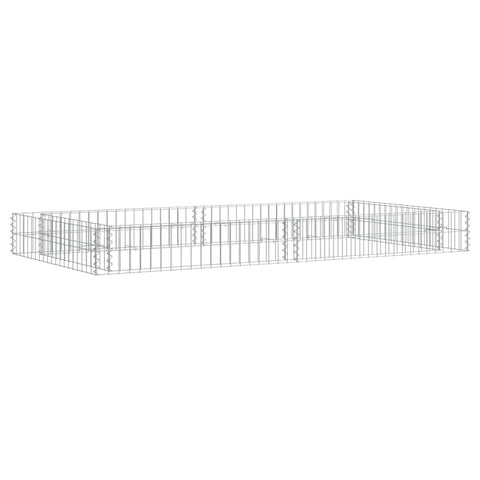vidaXL Gabion Raised Bed - Durable Galvanized Steel Garden Planter - Proof, Weather- and Easy Assembly - Silver, 78.7"x39.4"x7.9"