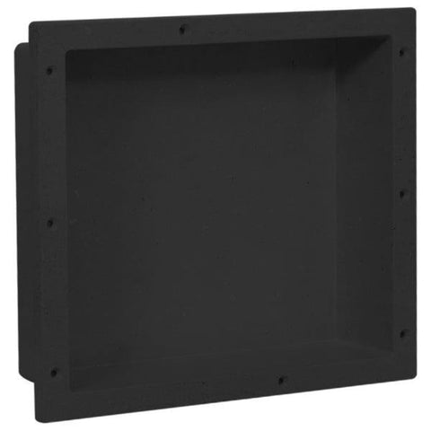 vidaXL Shower Niche - Matt Black, Durable SMC with Resin Construction, Space-Saving Design for Bathroom Decoration and Storage, Easy Install