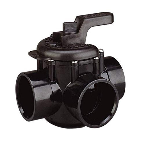 Pentair 263026 Stainless Steel Grey/Black Diverter Valve 3 Way 2Inch (2 1/2Inch Slip Outside), CPVC, Grey/Black