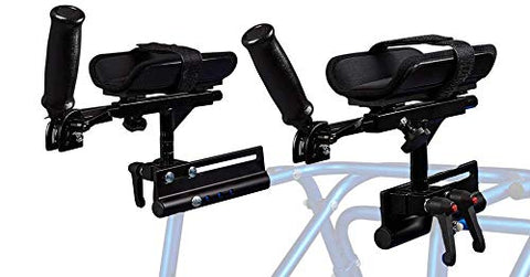 CIRCLE SPECIALTY Adjustable Forearm Platform Support, Klip Walker Attachment, Angle Adjustable Handgrip, Lightweight Aluminum, 1/Pair, (Large)