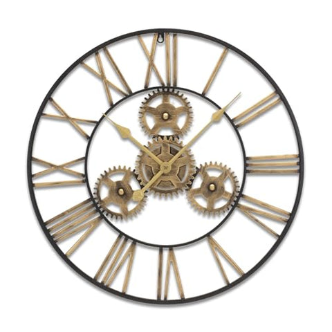 Melrose Iron Wall Clock with Battery Not Included 85835DS