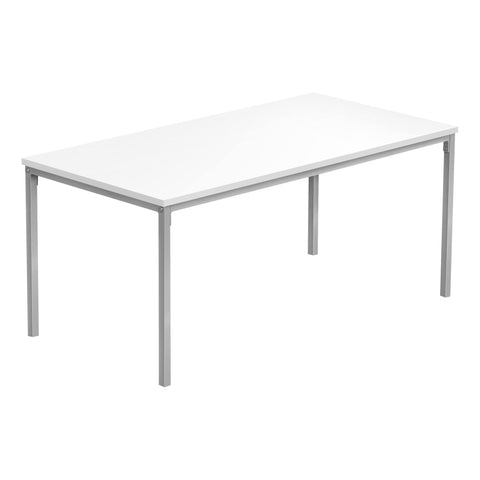 Monarch Specialties 3795 Coffee Table, Accent, Cocktail, Rectangular, Living Room, Metal, Laminate, White, Grey, Contemporary, Modern Table-40 L Silver, 40" L x 20" W x 18" H