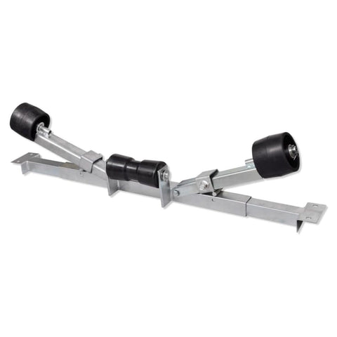 Oakestry Adjustable Boat Trailer Guide Poles Gray Steel Support Frame Universal Mount Kit Durable Bunk Side Guides Easy Loading Alignment System Stabilizer Rollers for Marine Trailer Pontoon Jetski