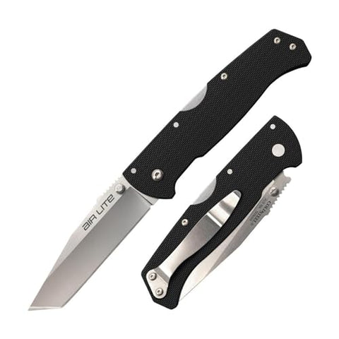 Cold Steel Air Lite 3.5" AUS10A Tanto Point Blade 4.5" G-10 Handle Everyday Carry Compact Pocket Folding Knife, Boxed
