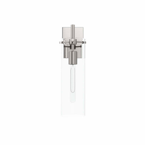 Modway Skylark Wall Sconce in Clear Polished Nickel, Silver, 5 x 8.5 x 17