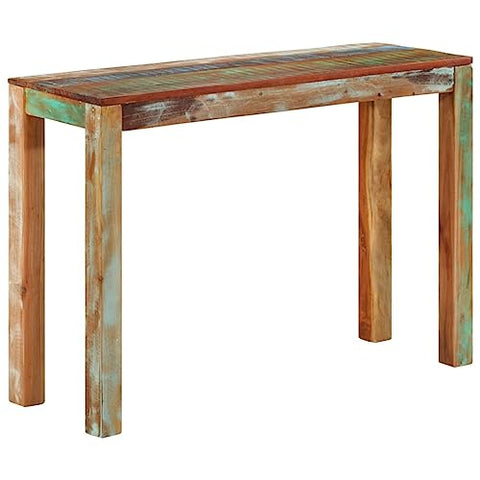 vidaXL Console Table, Farmhouse Style, Handmade from Solid Reclaimed Wood, Multicolor, 43.3"x13.8"x29.9" with DIY Assembly