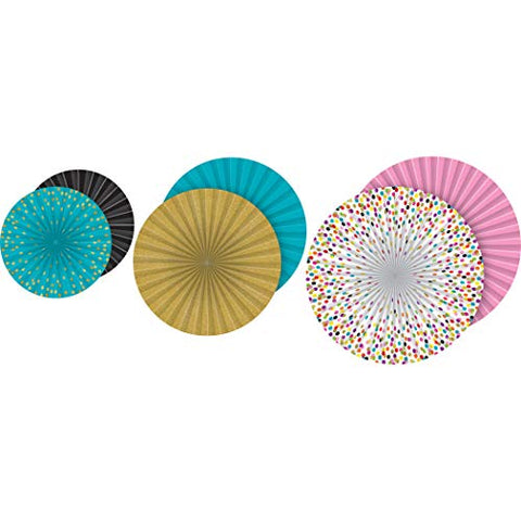 Teacher Confetti Hanging Paper Fans