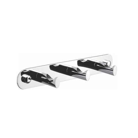 Oakestry Aqua Rondo Wall Mounted Robe Hook with 3 Hooks Stainless Steel Bathroom Accessory Rust Resistant Sleek Finish Easy Installation for Home Hotel Spa Guest Room