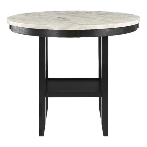 Global Furniture USA D40011 Light Gray Marble Top Bar Table with Built-in Shelf