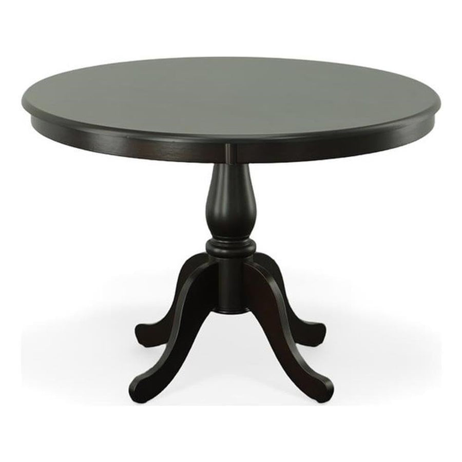 Carolina Chair & Table Fairview Round Dining Table – Classic American Style Furniture, Seats 2-4 Person Wooden Top Pedestal Base Table for Kitchen or Dining Room (Espresso, 42")