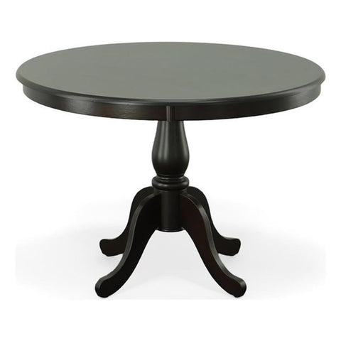 Carolina Chair & Table Fairview Round Dining Table – Classic American Style Furniture, Seats 2-4 Person Wooden Top Pedestal Base Table for Kitchen or Dining Room (Espresso, 42")