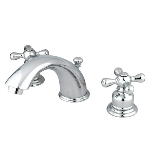 Kingston Brass KB971X Victorian Widespread Lavatory Faucet with Cross Handle, Polished Chrome, 8-Inch Adjustable Center
