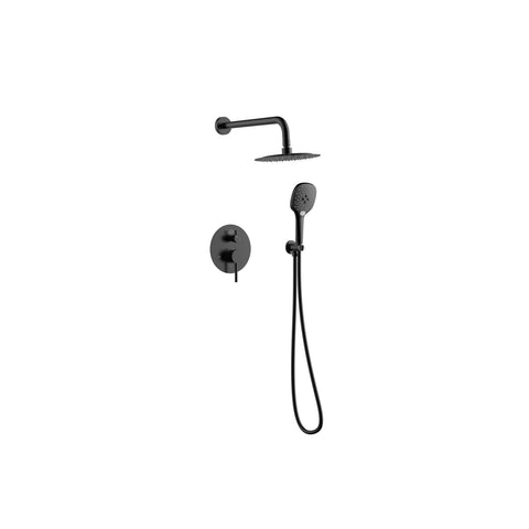 Elegant Kitchen and Bath George Brass Shower Faucet System in Matte Black