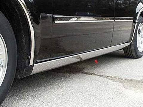 QAA is Compatible with 2005-2010 Chrysler 300 4 Piece Stainless Rocker Panel Trim, On The Rocker, 4.5" Width TH45765