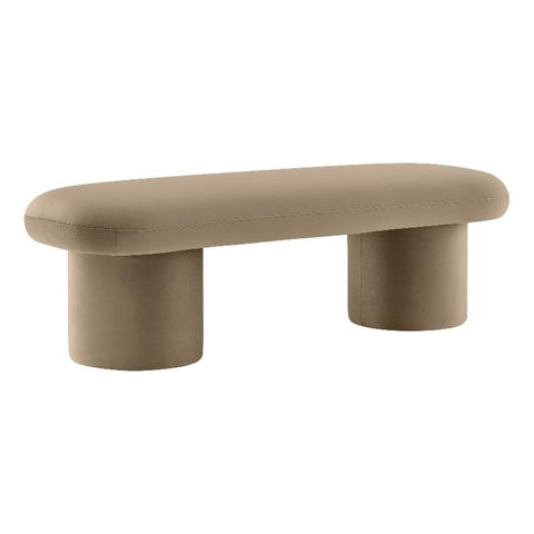 Modway Orla Performance Velvet Upholstered Bench in Taupe