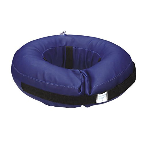 Total Pet Health Inflatable Dog Collars - Veterinarian-Approved Collars Designed to Prevent Pets from Scratching and Biting at Injuries, Stitches, Rashes, and Wounds - X-Large, Blue