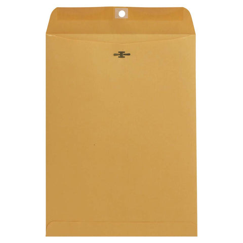 Universal 41907 Kraft Clasp Envelope, Center Seam, 32lb, 9 x 12, Brown Kraft (Box of 100)