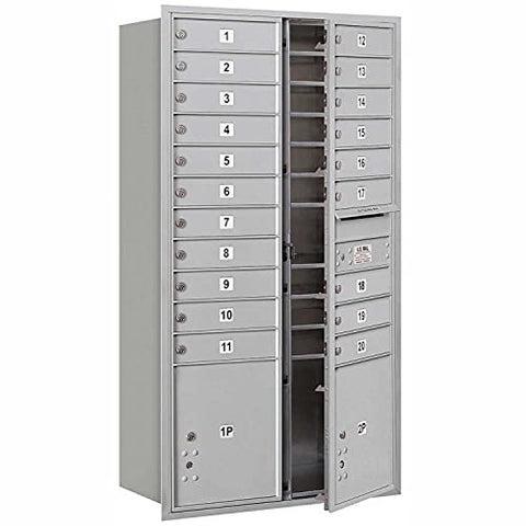 Salsbury Industries 3716D-20AFU 4C Horizontal Mailbox with Front Loading and USPS Access