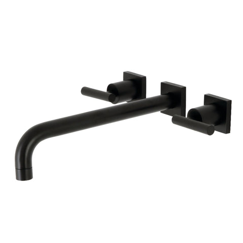 Kingston Brass KS6050CML Manhattan Wall Mount Tub Faucet, Matte Black