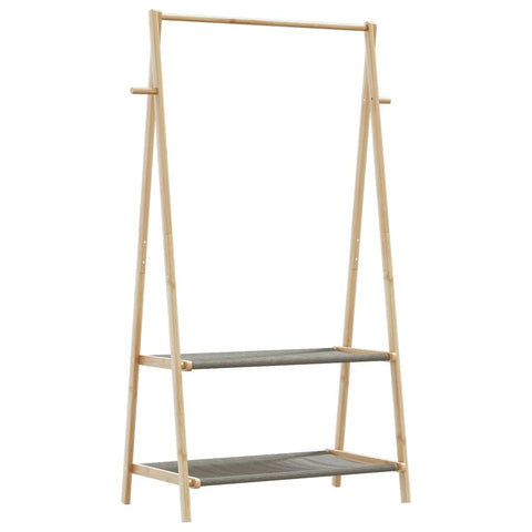 vidaXL Clothes Rack Natural bamboo Bamboo Medium Foldable Clothes Rack