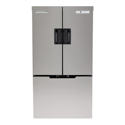 NORCOLD N15DCSS Refrigerator; Dual Compartment 3 Door Refrigerator With Freezer; Permanent; 15 Cubic Foot; 32-3/4 Inch Width x 24 Inch Depth x 63-5/16 Inch Height; 6.5 Amp Draw At 12 Volt DC