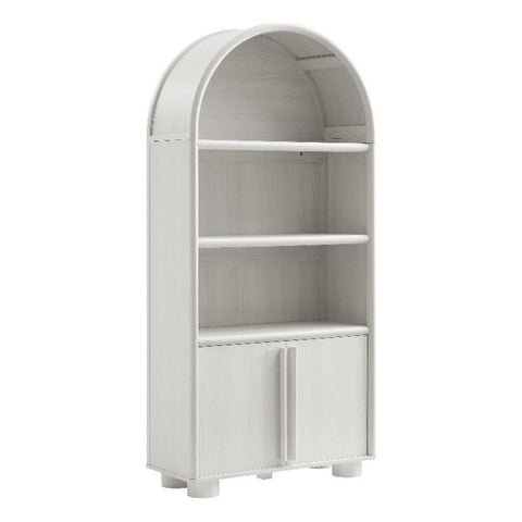 Modway Bellamy 79 Inch Tall Arched Bookcase with Storage in Ash – Arched Cabinet Bookshelf Bookcase with Open Display Shelves