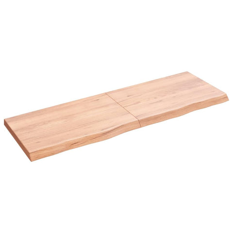 vidaXL Bathroom Countertop, Bathroom Vanity Top, Wooden Live Edge Worktop, Bathroom Vanity Countertop, Light Brown Treated Solid Wood