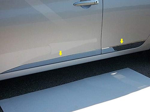 QAA is Compatible with 2013-2015 Nissan Sentra 4 Piece Stainless Rocker Panel Trim, Lower Kit, 1.75" - 3.125" Tapered Width TH13576