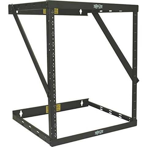 Tripp Lite 12U Wall Mount 2-Post Open Frame Rack, Heavy Duty Network Equipment Rack, Switch Depth, 18" Deep (SRWO12UHD),Black