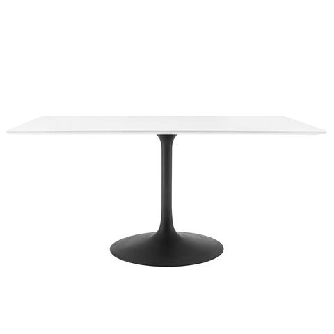 Lippa 60 Rectangle Wood Dining Table - Black White