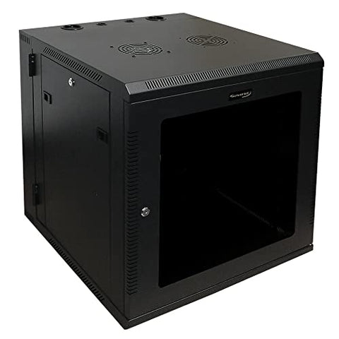 Wavenet 3007-N 24 in. 12U Server Wall Mount Cabinet Black