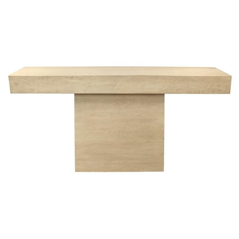 Moti Flagstaff 60" Solid Wood Console Table in Stone Natural Finish
