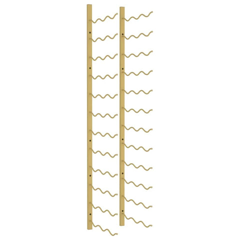 vidaXL Wall Mounted Wine Rack for 36 Bottles - Gold Iron - Easy Assembly and Durable - Trendy Wine Storage Solution for Modern Homes