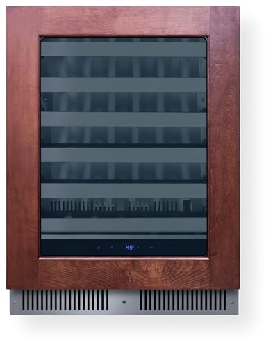 Summit 24 Inch Wine Cellar Shallow Depth Wine Refrigerator, Dimmable LED Light, Lock, Commercial or Residencial Use- SDHW2442PNRLHD (LHD, Panel Ready) (Panel not included)