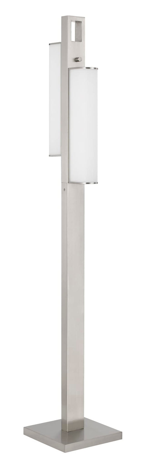 Cal Lighting LA-8032FL Zamora Dual Led Metal Floor Lamp with Dimmer Switch, Brushed Steel