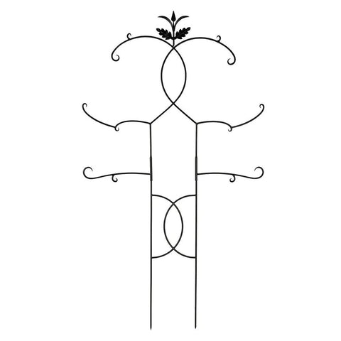 Oakestry FT-02 Tendrils II Plant Support Metal Garden Trellis, 48 x 84, Black
