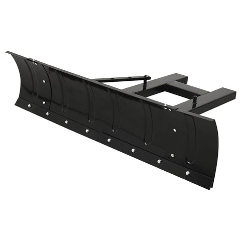 vidaXL Forklift-Mounted Snow Plough with Adjustable Angles and Durable Powder-Coated Steel, Size 59.1"x15", Color: Black