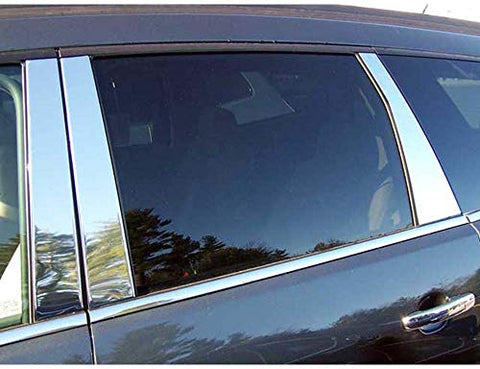 QAA is Compatible with 2009-2017 Chevrolet Traverse 6 Piece Stainless Pillar Post Trim PP49166