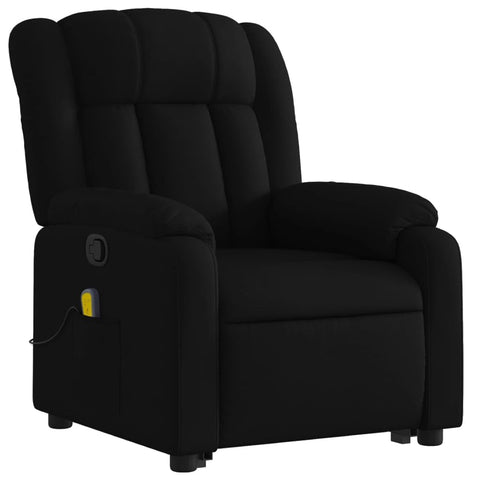 vidaXL Black Fabric Massage Recliner Chair - Electric Power Lift, Manual Tilt, Vibratory Massage, Comfort Armchair for Living Room/Bedroom, Standard, 3206264